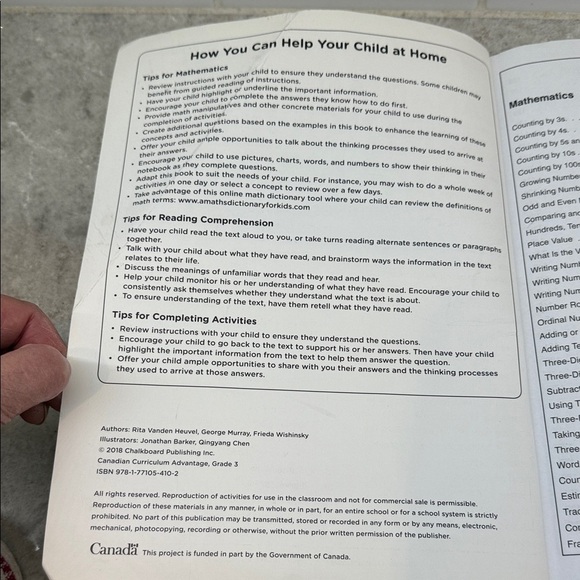 Canadian Curriculum Advantage Grade 3 Book - Picture 3 of 9